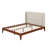 Contemporary Platform Base with Statement Upholstered Headboard