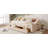 Twin Size Upholstered Daybed With Storage Armrests And USB Port, Beige-1936729157