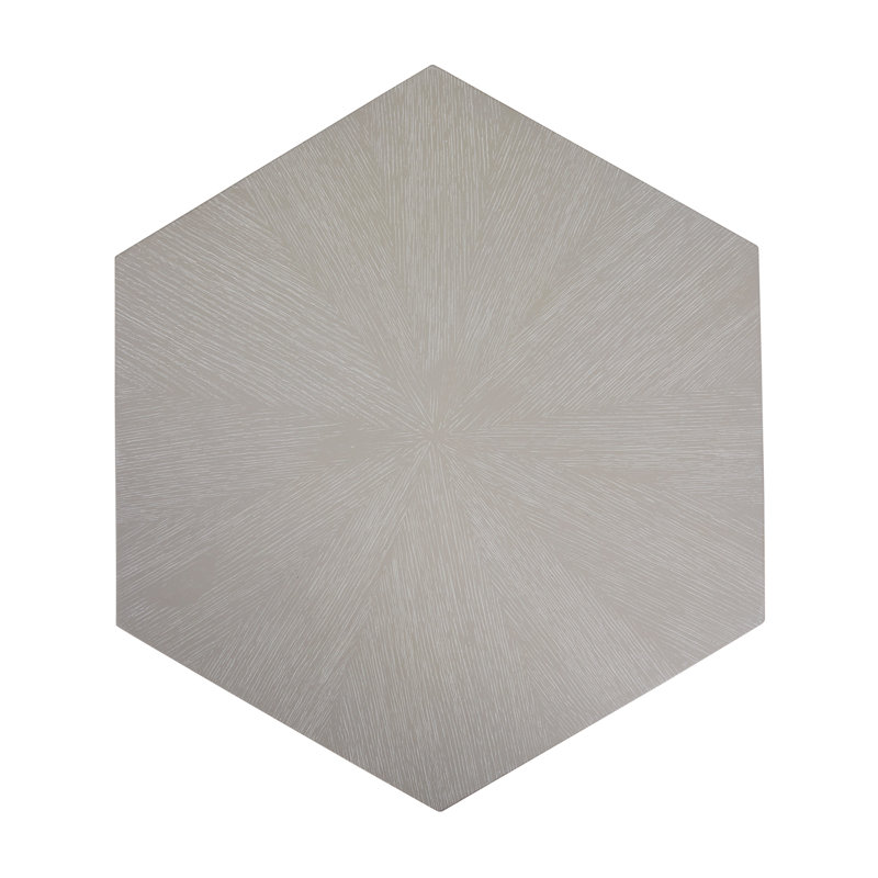 Winslet Gray Oak and Stone Hexagonal End Table