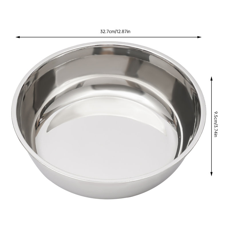 Réchaud 4,5L rond en acier inoxydable, Argent