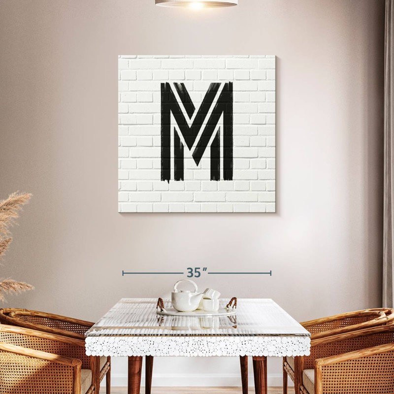 Brick M, 36" H x 36" W