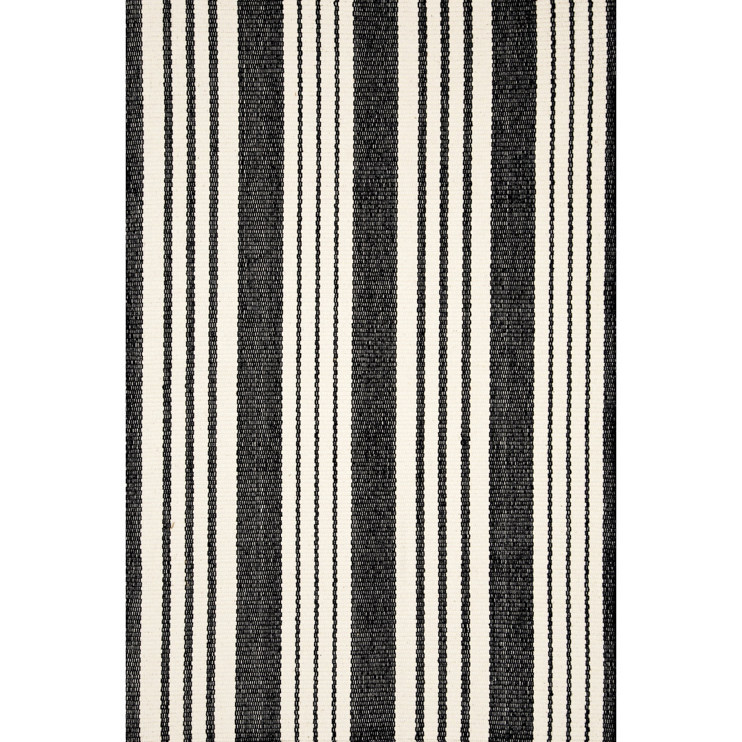 Birmingham Black Handwoven Indoor/Outdoor Rug Dash and Albert Rugs Rug 
