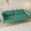 69,7 po de long, velours, lit 2 places, chambre à coucher, style moderne, garniture cloutée, pieds en métal doré, dossier et siège en éponge, assemblage en un rien de temps, méthode simple