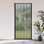 Porte moustiquaire rétractable 36 po x 79,92 po, porte coulissante en aluminium avec serrure, fermeture magnétique pour porte d'entrée, patio et balcon, porte moustiquaire anti-parasite