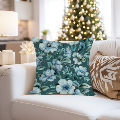 Floral Aquamarine Flowers II Modern