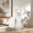 Elowen 11.5" Clear Ribbed Glass Vase With Stopper