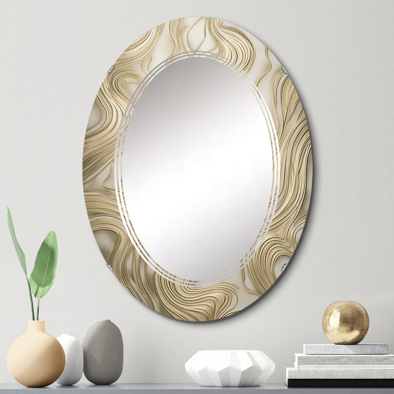Blatnice - Miroir mural moderne ovale, 30 po x 20 po