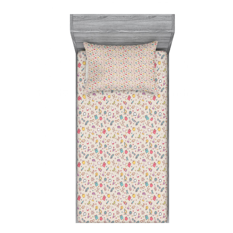 Microfiber Sheet Set, Twin Sheet Set with Fitted Sheet