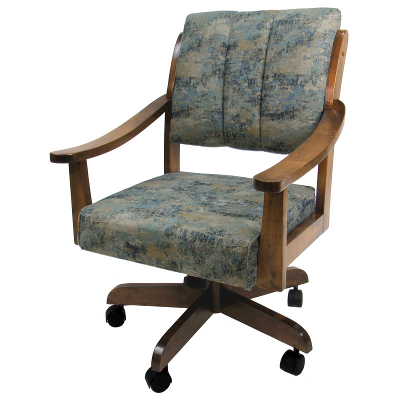 Chaise pivotante en bois Miriam, Marron clair, Ciel poétique