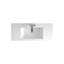  Meuble-lavabo simple 48 po avec comptoir en résine blanc brillant, moderne pour petite salle de bain-313827044