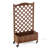 50"H 2-Piece Mobile Outdoor Raised Garden Bed Wood Planter Box With Trellis And Wheels-2116846098