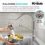 Robinet de cuisine rétractable à poignée simple 2 fonctions KRAUS Coda-106899893