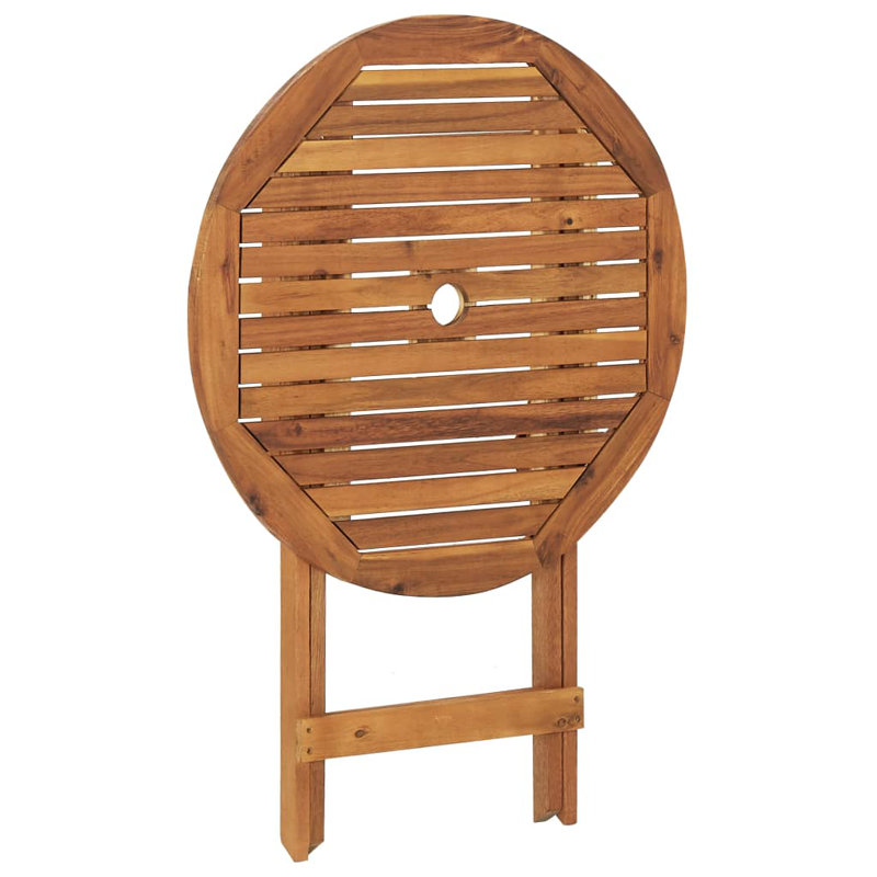 Gaubert 3 Piece Folding Garden Dining Set Solid Acacia Wood