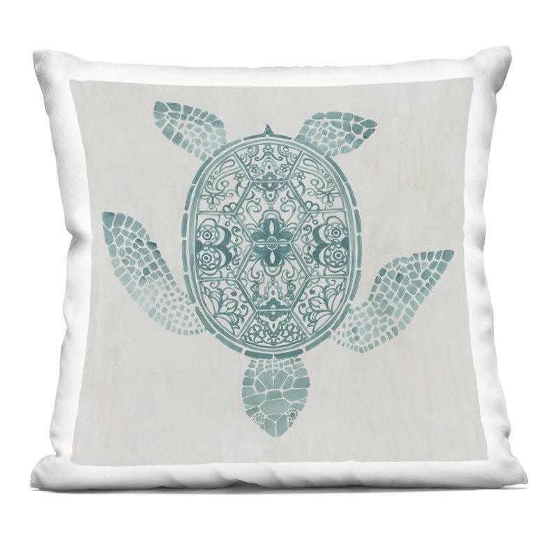 Coussin décoratif à motif méditerranéen, imprimé par Hannah Dawson