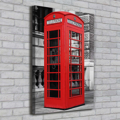 Telephone Booth - Wrapped Canvas Print