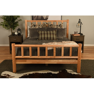 Lit standard en bois massif Cartha