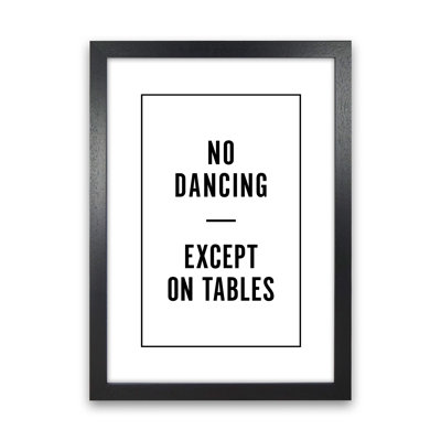 No Dancing Minimal - Print