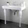 Imperial 29" Tall White Ceramic Rectangular Console Bathroom Sink with Overflow