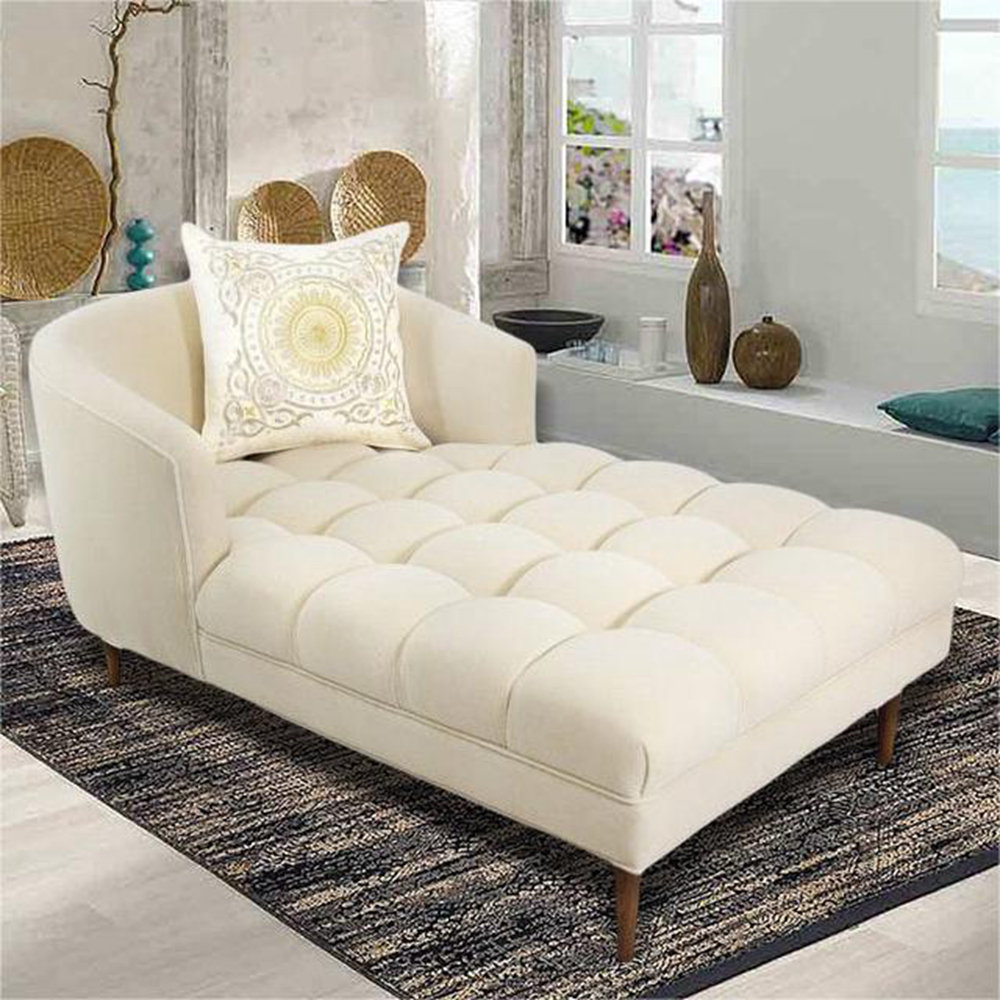 Upholstered Chaise Lounge Everly Quinn Fabric: Atrovirens