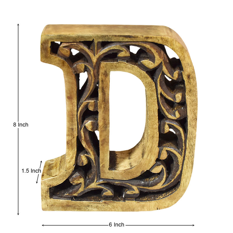 Alphabet écologique, D, Brun héritage sculpté