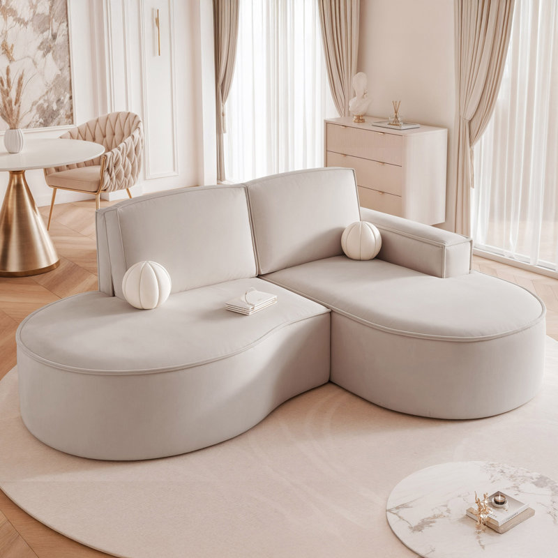 4 Seater Corner Sectional, Left Hand Facing, Cream