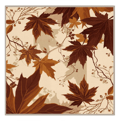 Machine Washable Ortmund Vine Maple Garden Floral Rug in Beige – Beige Binding