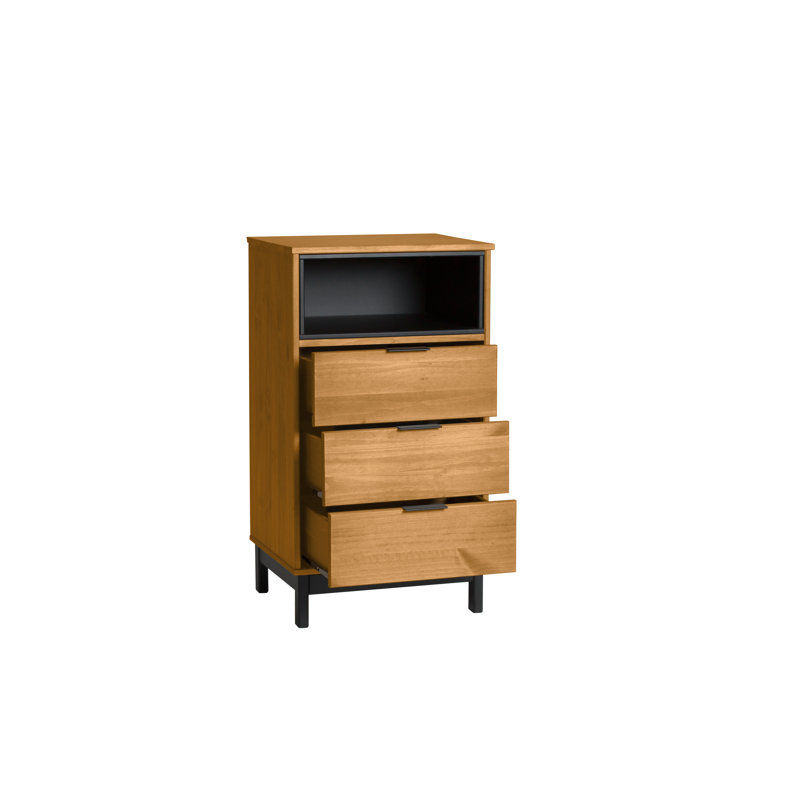Annike Solid Wood 49cm W 3 - Drawer Chest of Drawers