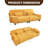 Convertible 2-Person Sofa Bed With Adjustable Backrest,Plush Corduroy Upholstery, 2 Pillows Included-1325084467