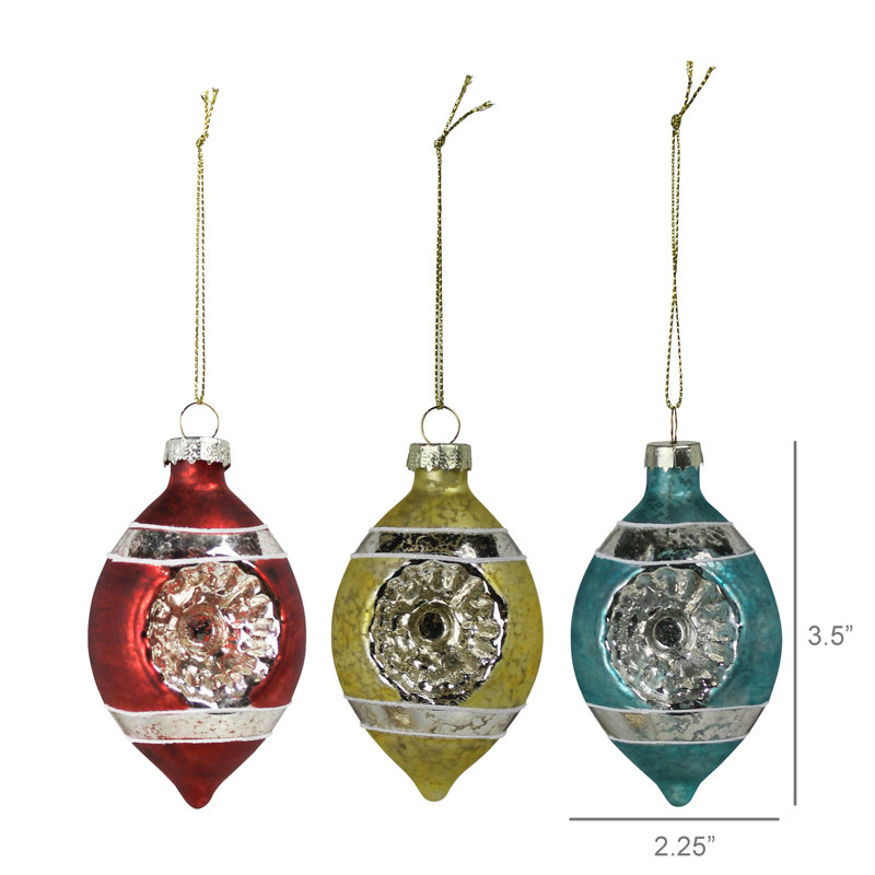 Ornements réfléchissants, verre, ensemble / 3
