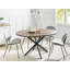 FRIONA Extendable Round Metal Base Dining Table