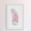 «Pink Feather» par Thimble Sparrow, reproduction encadrée-19555689