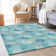 Premium Machine Washable Prisco Teal Rug