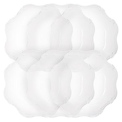 Ensemble de 6 assiettes en plastique Baroque