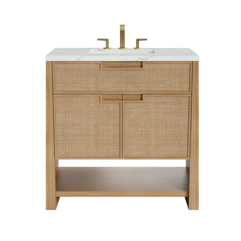 Solene 36'' W Single Vanity, 8" Widespread, Ethereal Noctis Quartz