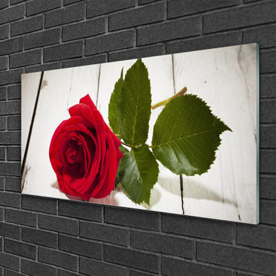 Floral Rose - No Frame Print on Glass