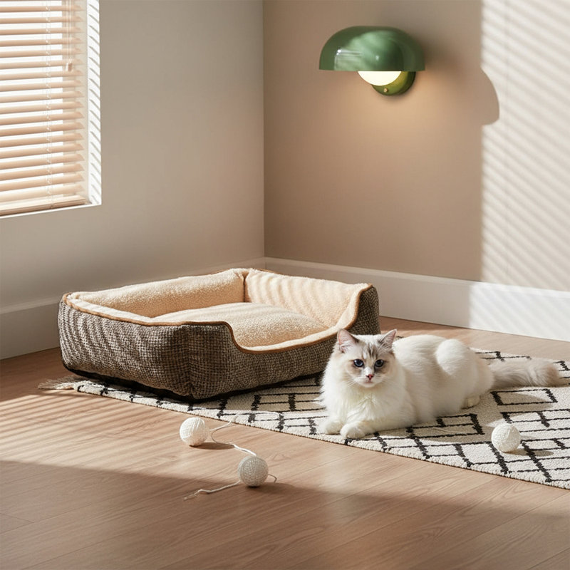 Polyester Pet Bed, 13cm H x 50cm W x 40cm D