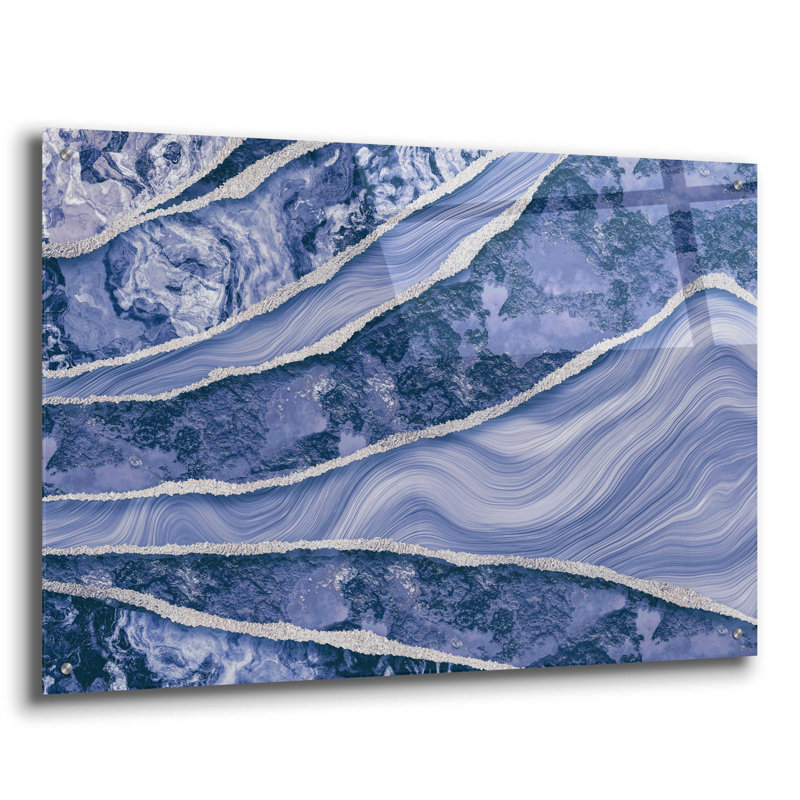 «Blue Marble and Stone» par Andrea Haase - impression sans cadre, H 24 po x l 36 po x P 0,2 po