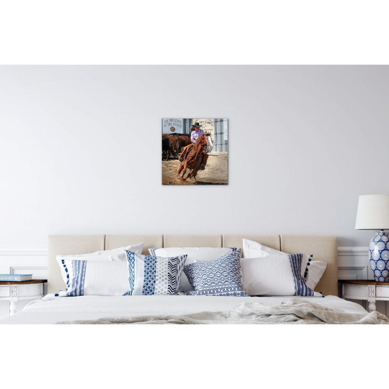 Cowgirl by Art Studio 58x58 Cm Frameless Panel Lightweight Ready to Hang, CrystalArt
