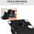 Black Patio Chair With 5 Reclining Angles, Face Hole, Arm Slots And Pillow For Outdoor Use Folding Beach Armrest Pocket, Pillow, Adjustable Back,