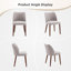 Chaise de salle à manger rembourrée avec pieds en bois, dossier à oreilles, chaise de cuisine en bois avec coussins épais-426987239-406617409