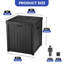 Boîte de rangement en résine verrouillable noire Edrosie Inc