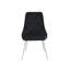 Chaise d'appoint, velours jaune avec pieds noirs-87543325-87543330