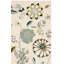 Tapis ivoire / bleu d'intérieur/extérieur à motif floral Doyle-204207343