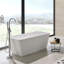 67" Rectangular Freestanding Solid Surface Resin Stone Bathtub 