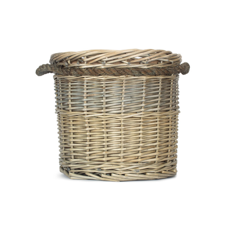 Medium Round Log Wicker Basket