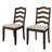 5-Piece Dining Set With Black Round Table And Brown Upholstered Wave Horizontal Slat Back Chairs-676788709