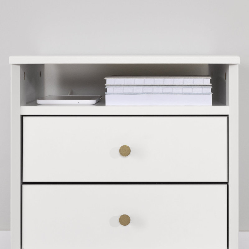 Bickley 2 Drawer Nightstand, White
