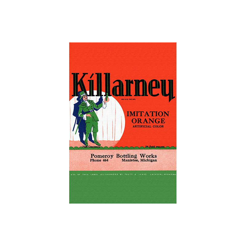 " Killarney Imitation Orange ", 36" H x 24" W x 1.5" D