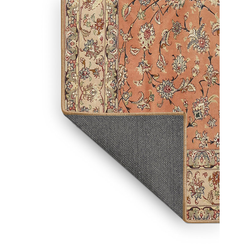 Tapis traditionnel orange / beige Derrynisk, Rectangle 7 pi x 10 pi