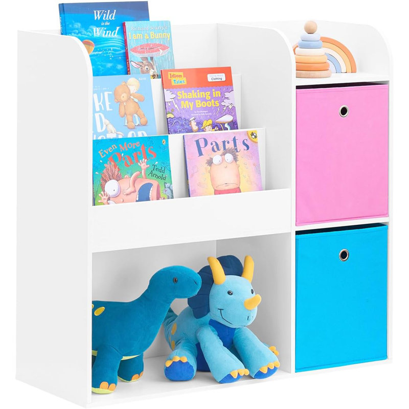Fogg 89cm W Toy Storage, White/Blue/Pink